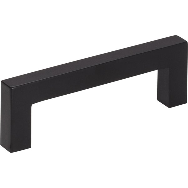 Elements By Hardware Resources 3" Center-to-Center Matte Black Square Stanton Cabinet Bar Pull 625-3MB